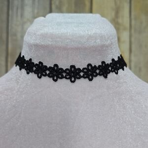 Elegant Black Lace Choker Necklace